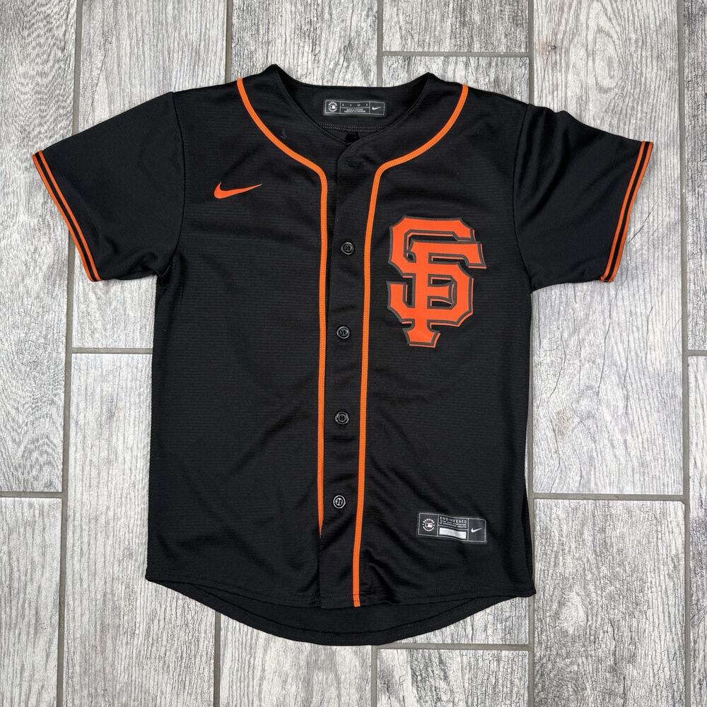 Nike San Francisco Giants Black Crawford Baseball Jersey Size Youth S (8)